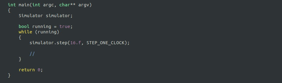 Illustrction d'une fonction main() simplifié