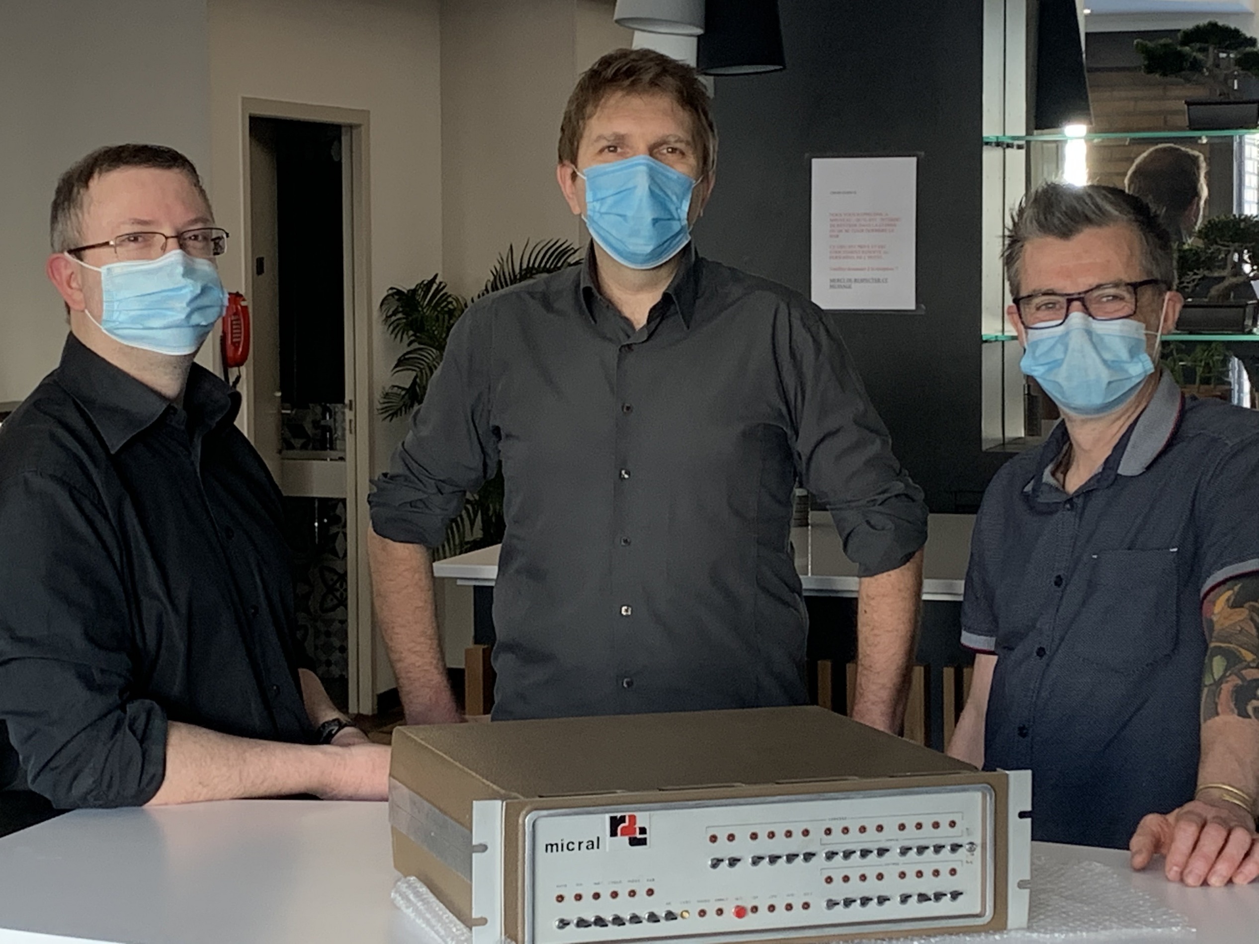 Philippe Dubois, David Soumet et le vendeur du Micral N, Christophe.